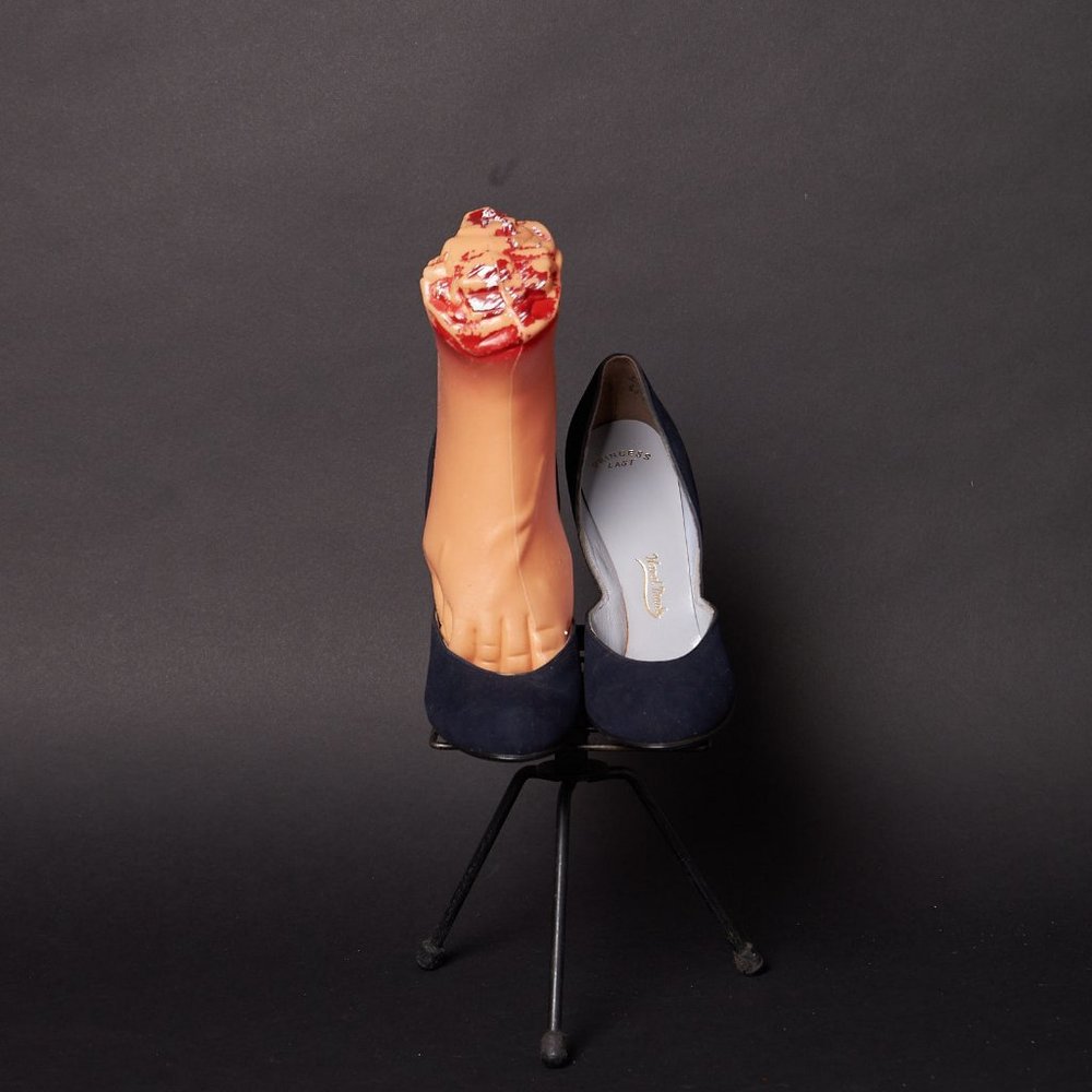 1950 Deep Blue Velvet Heels Pumps